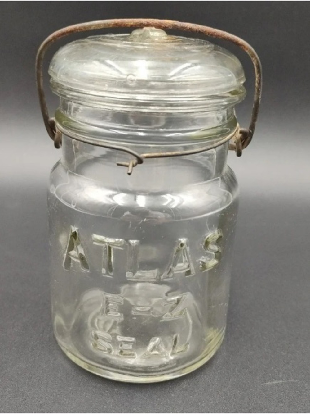 Clear Glass Pantry Jar with Wire Bail Lid